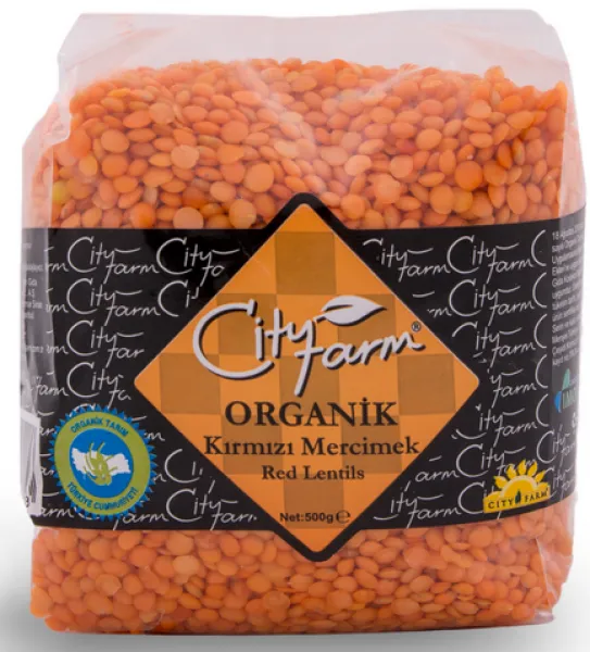 City Farm Organik Kırmızı Mercimek 500 gr Bakliyat