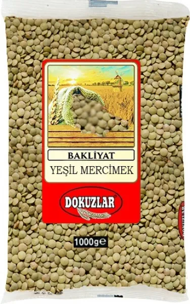 Dokuzlar Yeşil Mercimek 1 kg Bakliyat