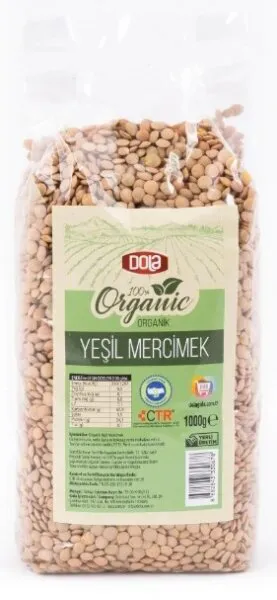 Dola Organik Yeşil Mercimek 1 kg Bakliyat