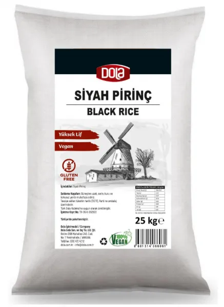 Dola Siyah Pirinç 25 kg Bakliyat