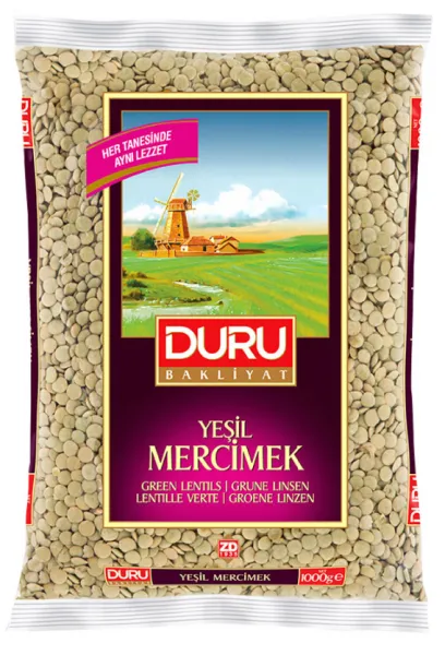 Duru Yeşil Mercimek 1 kg Bakliyat