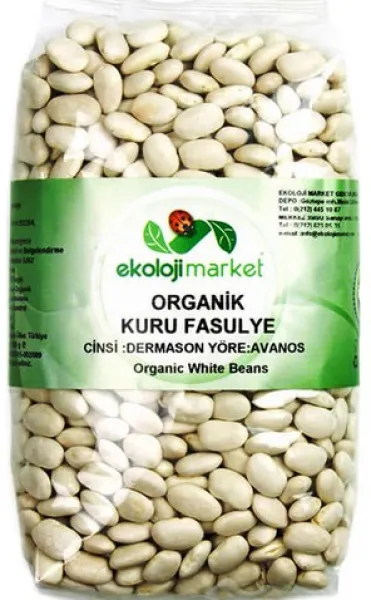 Ekoloji Market Organik Dermason Kuru Fasulye 500 gr Bakliyat