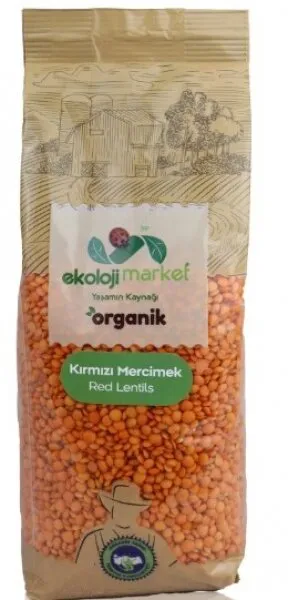 Ekoloji Market Organik Kırmızı Mercimek 750 gr Bakliyat