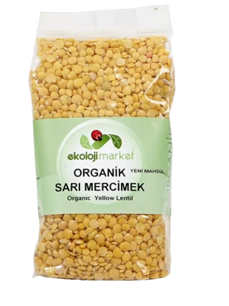 Ekoloji Market Organik Sarı Mercimek 500 gr Bakliyat