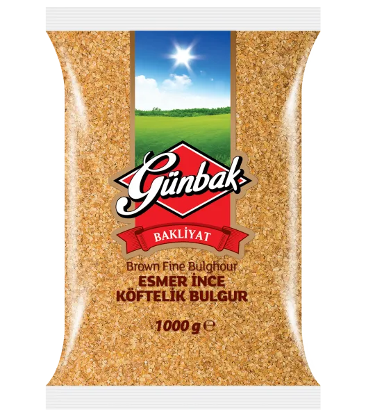 Günbak Esmer Köftelik İnce Bulgur 1 kg Bakliyat