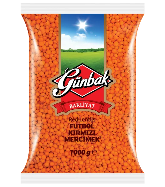 Günbak Kırmızı Futbol Mercimek 1 kg Bakliyat