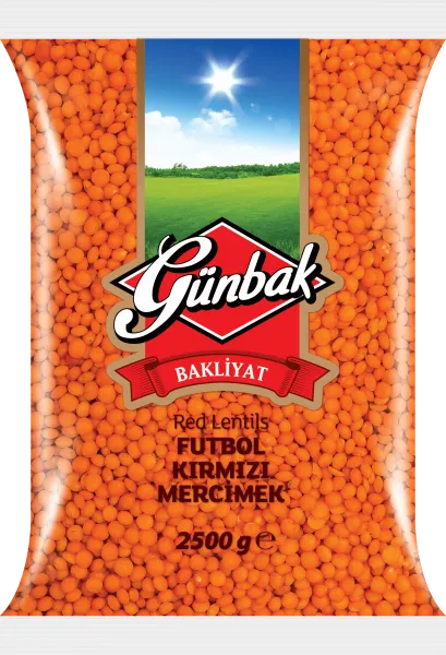 Günbak Kırmızı Futbol Mercimek 2.5 kg Bakliyat