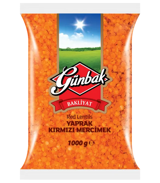 Günbak Kırmızı Yaprak Mercimek 1 kg Bakliyat