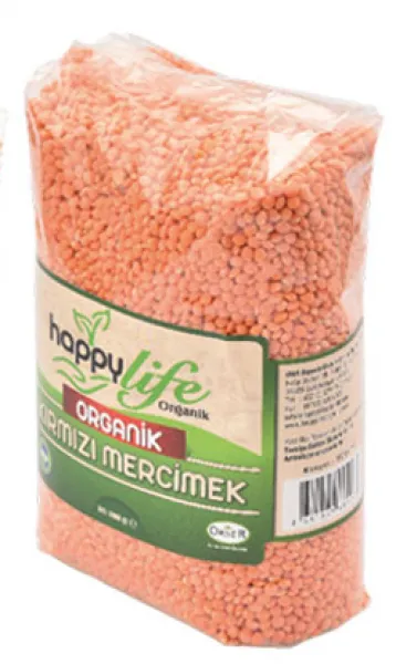 Happy Life Organik Kırmızı Mercimek 1 kg Bakliyat