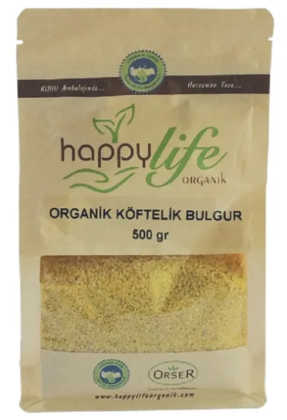 Happy Life Organik Köftelik Bulgur 500 gr Bakliyat