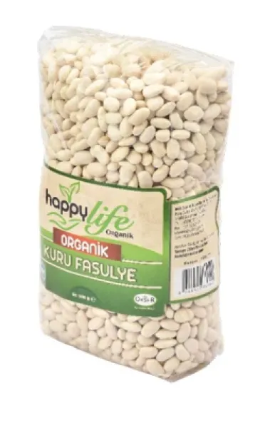 Happy Life Organik Kuru Fasulye 1 kg Bakliyat