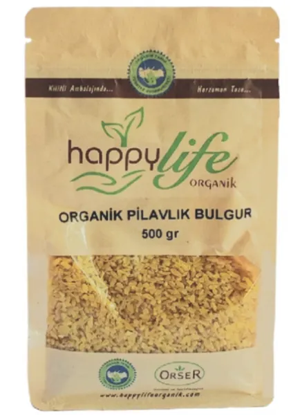 Happy Life Organik Pilavlık Bulgur 500 gr Bakliyat