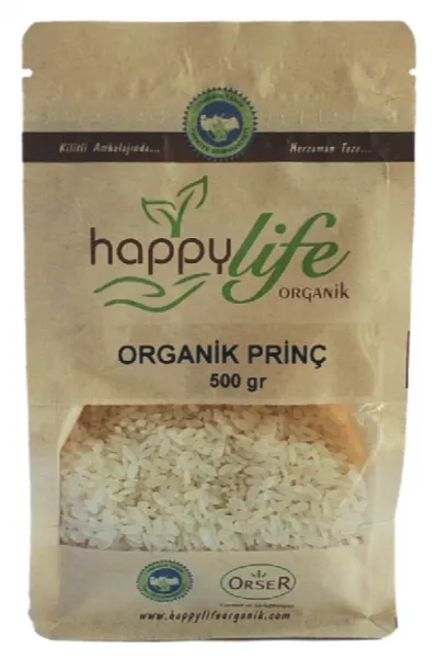 Happy Life Organik Pirinç 500 gr Bakliyat