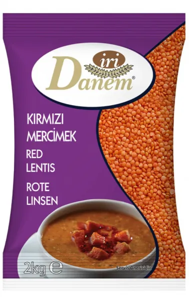 İri Danem Kırmızı Mercimek 2 kg Bakliyat