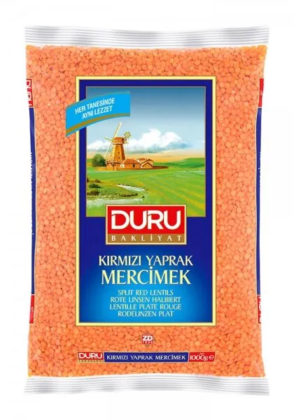 Duru Kırmızı Yaprak Mercimek 1 kg Bakliyat