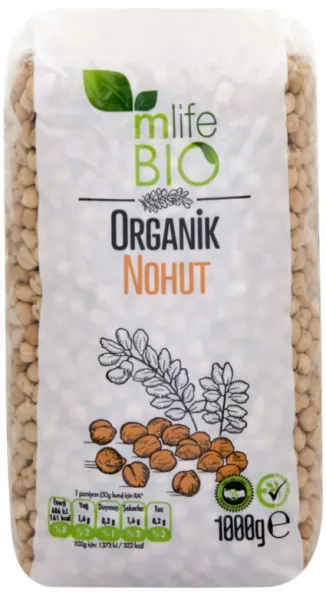 M Life Organik Nohut 1 kg Bakliyat