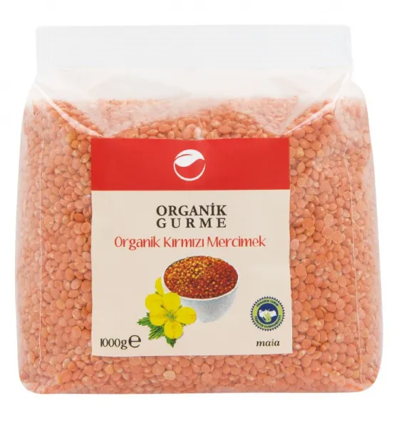 Organik Gurme Kırmızı Mercimek 1 kg Bakliyat