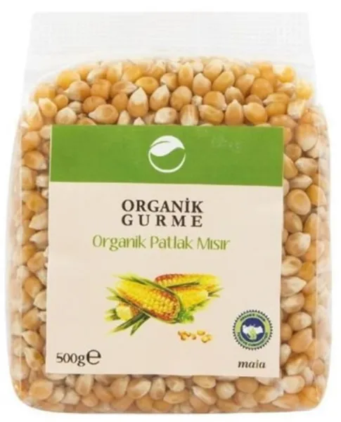 Organik Gurme Patlak Mısır 500 gr Bakliyat