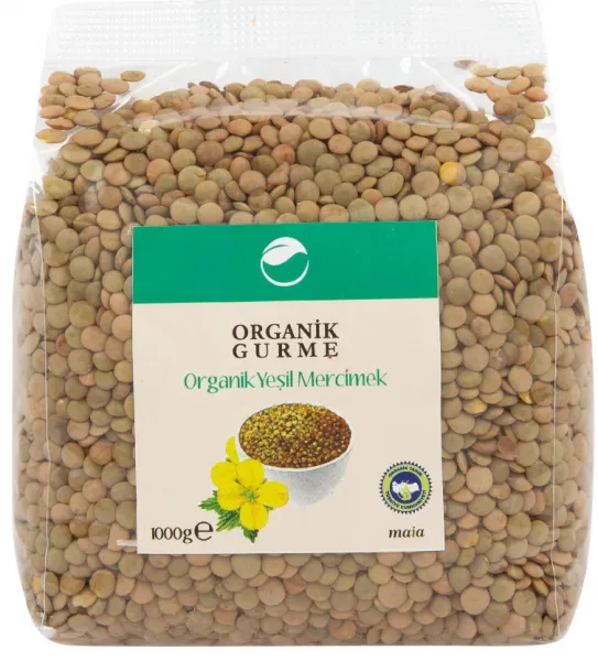 Organik Gurme Yeşil Mercimek 1 kg Bakliyat