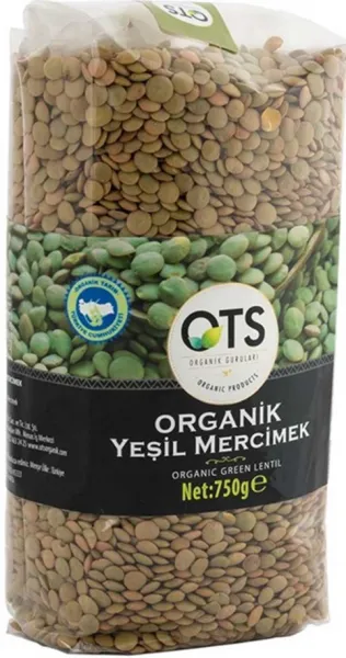 OTS Organik Yeşil Mercimek 750 gr Bakliyat