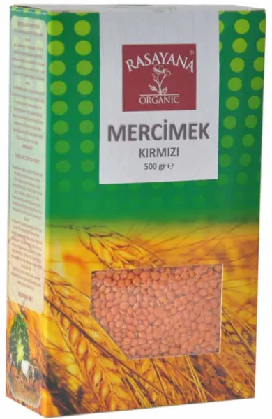 Rasayana Organik Kırmızı Mercimek 500 gr Bakliyat