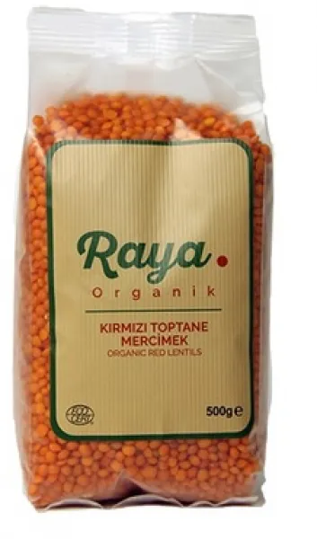 Raya Organik Kırmızı Toptane Mercimek 500 gr Bakliyat