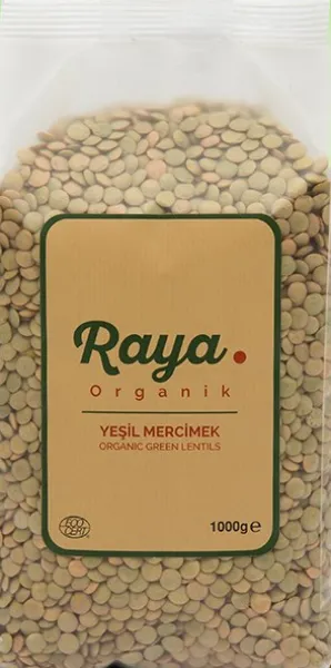 Raya Organik Yeşil Mercimek 1 kg Bakliyat