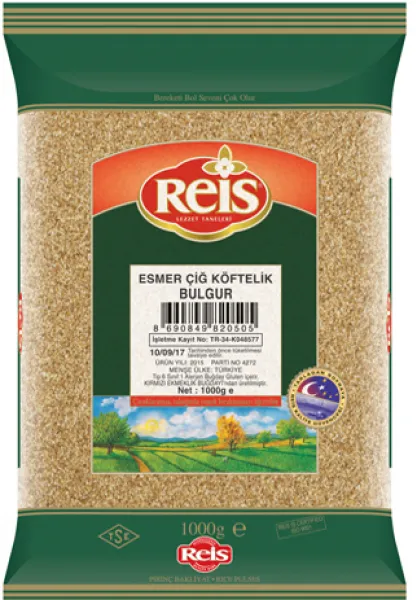 Reis Esmer Çiğ Köftelik Bulgur 1 kg Bakliyat