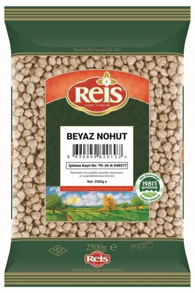 Reis Gökçe Beyaz Nohut 2.5 kg Bakliyat