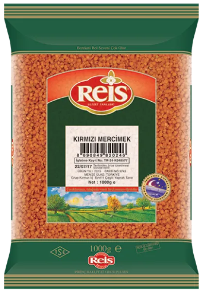 Reis Kırmızı Yaprak Mercimek 1 kg Bakliyat