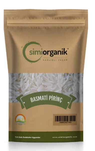 Simi Organik 1. Sınıf Basmati Pirinç 1 kg Bakliyat