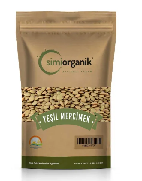 Simi Organik 1. Sınıf Yeşil Mercimek 1 kg Bakliyat