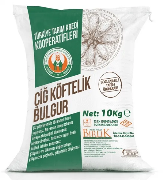 Tarım Kredi Birlik Çiğ Köftelik Bulgur 10 kg Bakliyat