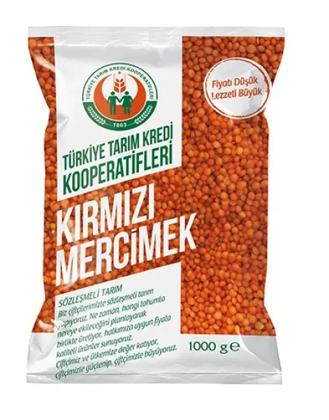 Tarım Kredi Birlik Kırmızı Mercimek Eko 1 kg Bakliyat