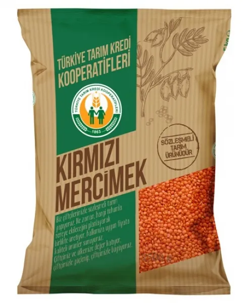 Tarım Kredi Birlik Kırmızı Yaprak Mercimek 2.5 kg Bakliyat