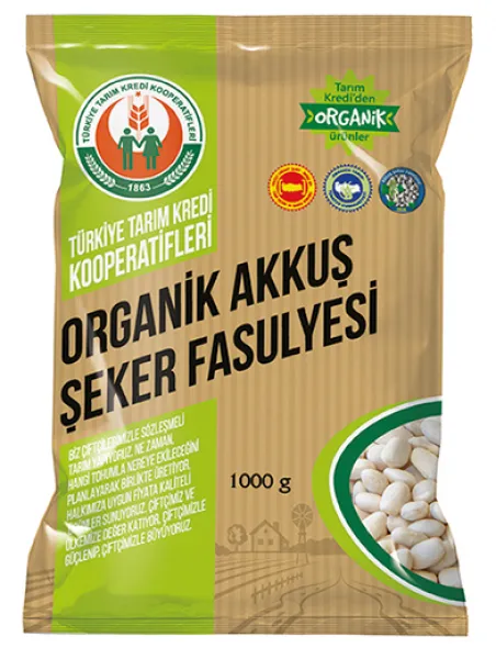 Tarım Kredi Birlik Organik Akkuş Şeker Fasulye 1 kg Bakliyat