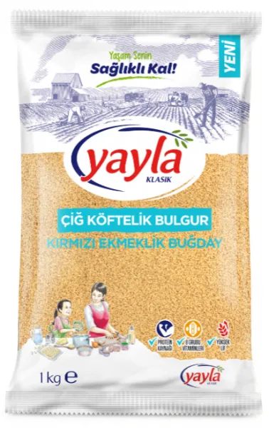 Yayla Çiğ Köftelik Bulgur 1 kg Bakliyat