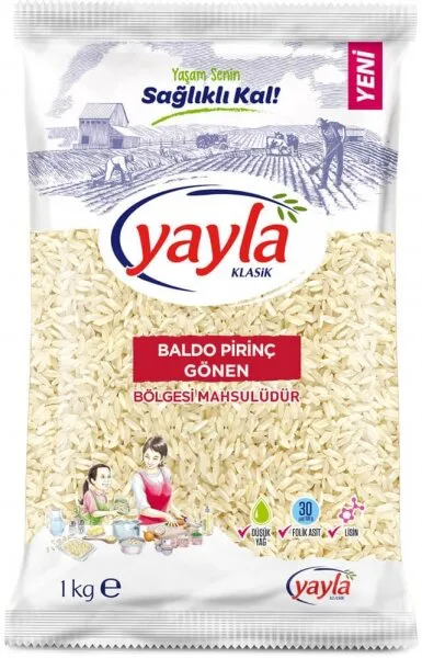 Yayla Gönen Baldo Pirinç 1 kg Bakliyat