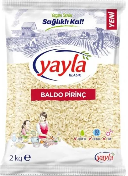 Yayla Gönen Baldo Pirinç 2 kg Bakliyat