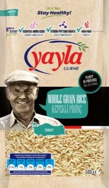 Yayla Gurme Kepekli Pirinç 500 gr Bakliyat