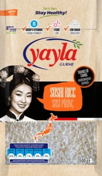 Yayla Gurme Sushi Pirinç 500 gr Bakliyat