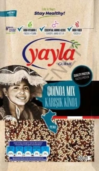 Yayla Gurme Üç Renkli Karışık Kinoa 500 gr Bakliyat