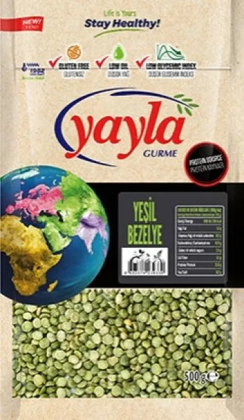 Yayla Gurme Yeşil Bezelye 500 gr Bakliyat