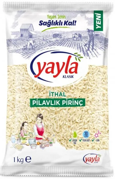 Yayla İthal Pilavlık Pirinç 1 kg Bakliyat