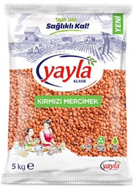 Yayla Kırmızı Mercimek 5 kg Bakliyat