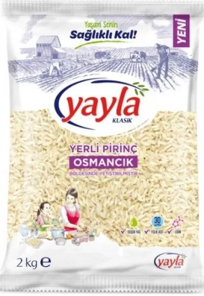 Yayla Osmancık Pirinç 2 kg Bakliyat