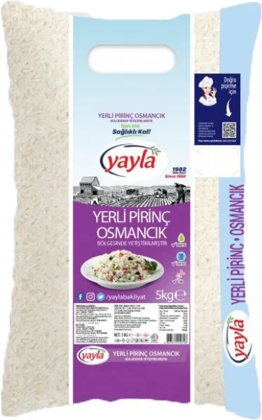 Yayla Osmancık Pirinç 5 kg Bakliyat