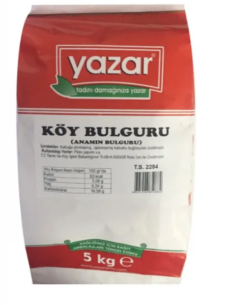 Yazar Köy Bulgur 5 kg Bakliyat