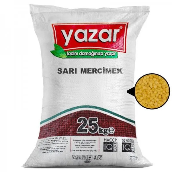 Yazar Sarı Mercimek 25 Kg Bakliyat