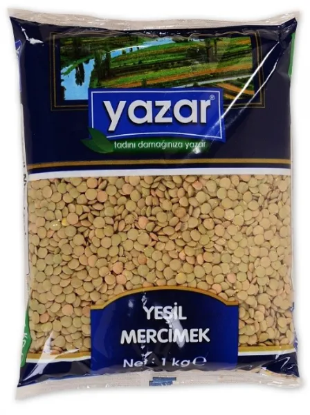 Yazar Yeşil Mercimek 1 kg Bakliyat